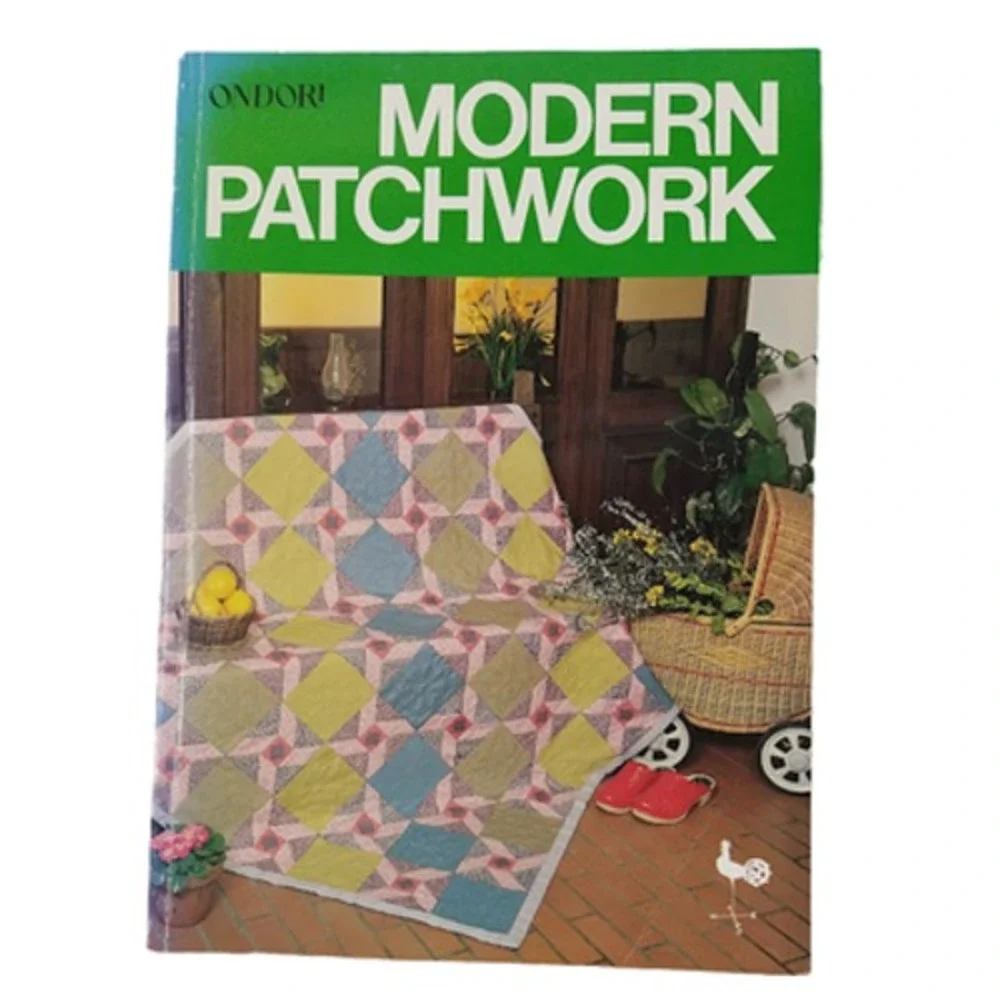 Modern Patchwork Quilting Ondori Vtg 1983 Retro 80s Craft Pattern Book Retrocore